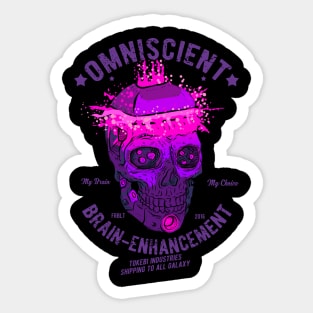 Omniscient Cyberpunk Skull Sticker